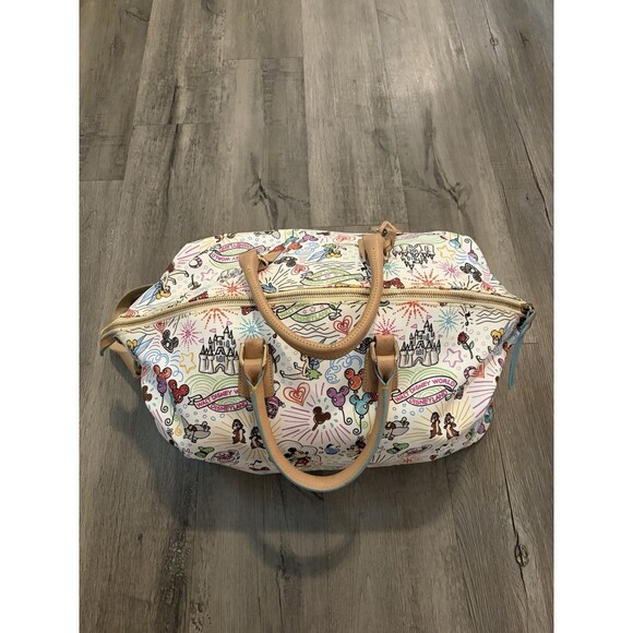 Authentic Disney Parks Dooney & Bourke Sketch Weekender Tote Duffle Bag Luggage - Picture 4 of 11